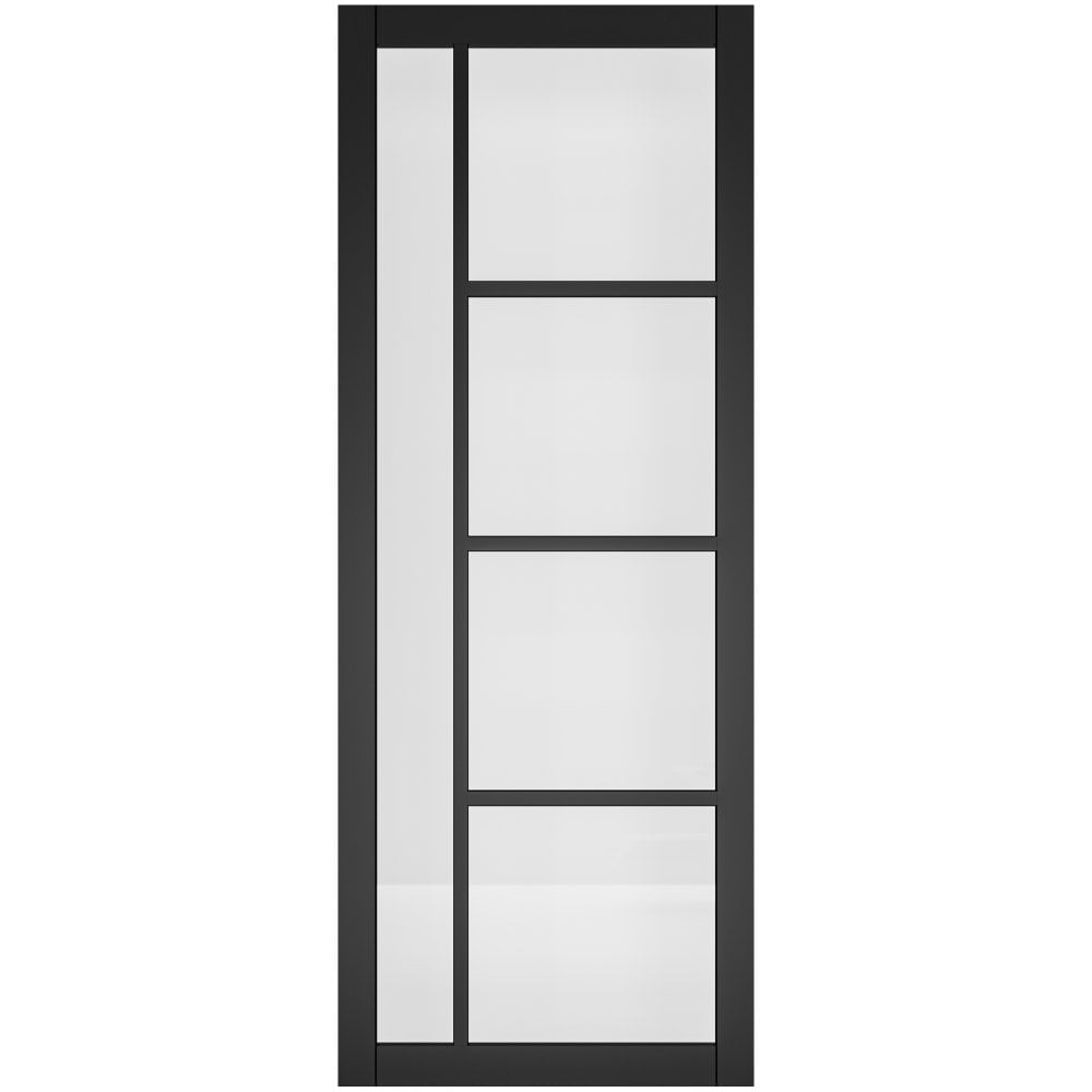 Internal Black Fully Finished Brixton 5L Clear Glass Door (BRIGBLP)