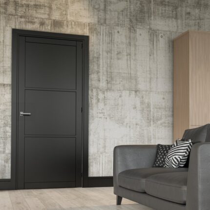CAMBLP Internal Black Fully Finished Camden 3P Door