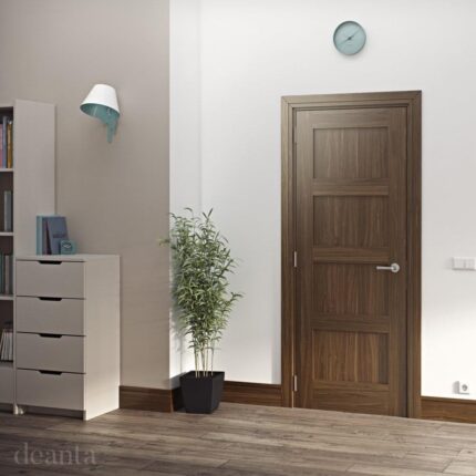 HP1WF/DXFSC Internal Walnut Fully Finished Coventry 4P FD30 Fire Door