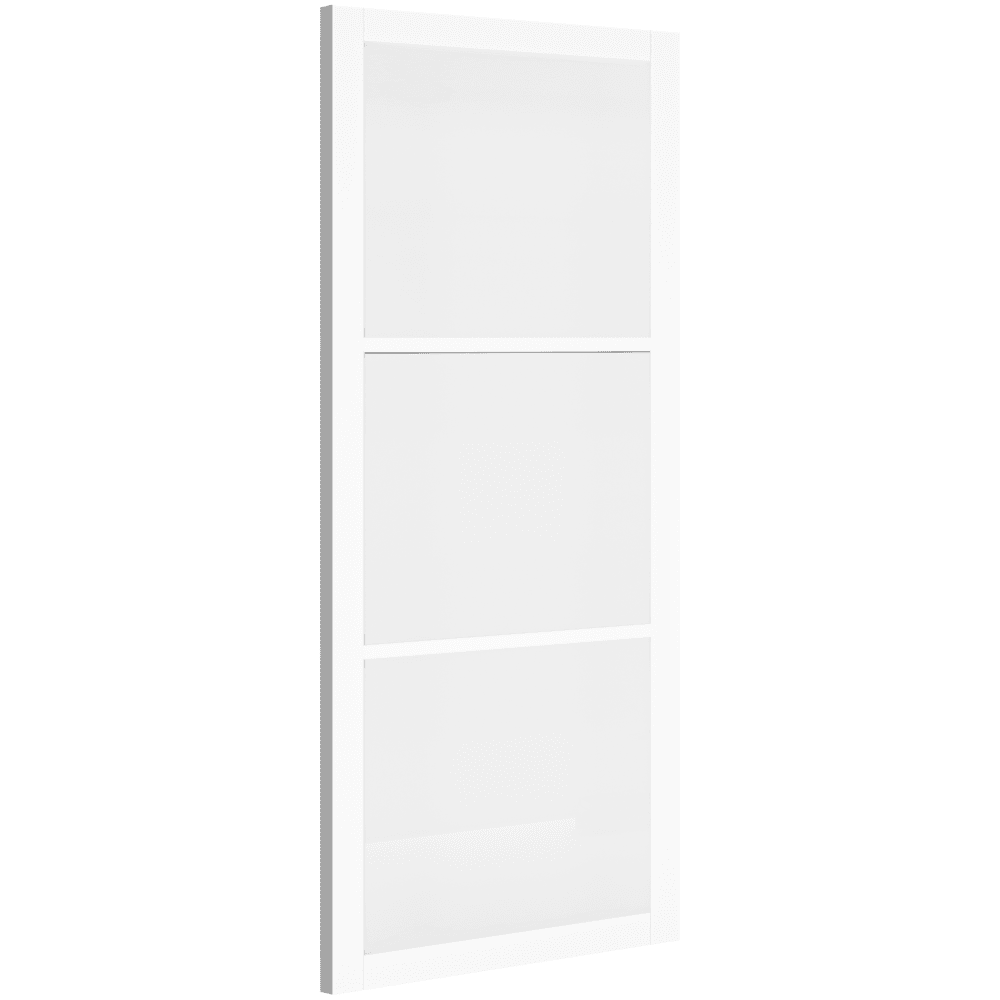 Internal White Primed Camden 3L Clear Glass Door (CAMGWHP)