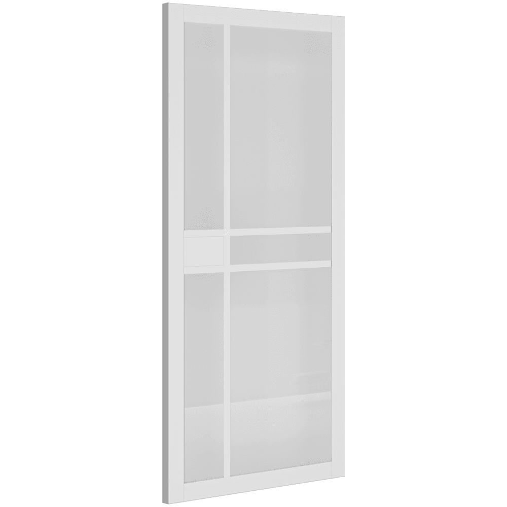 Internal White Primed Dalston 5L Clear Glass Door (DALGWHP)