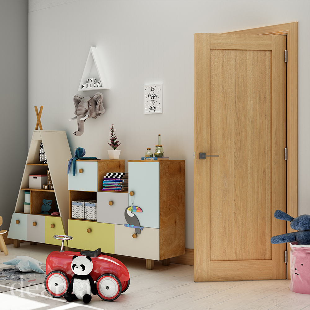 NM5UNX Internal Oak Unfinished Walden 1P Door