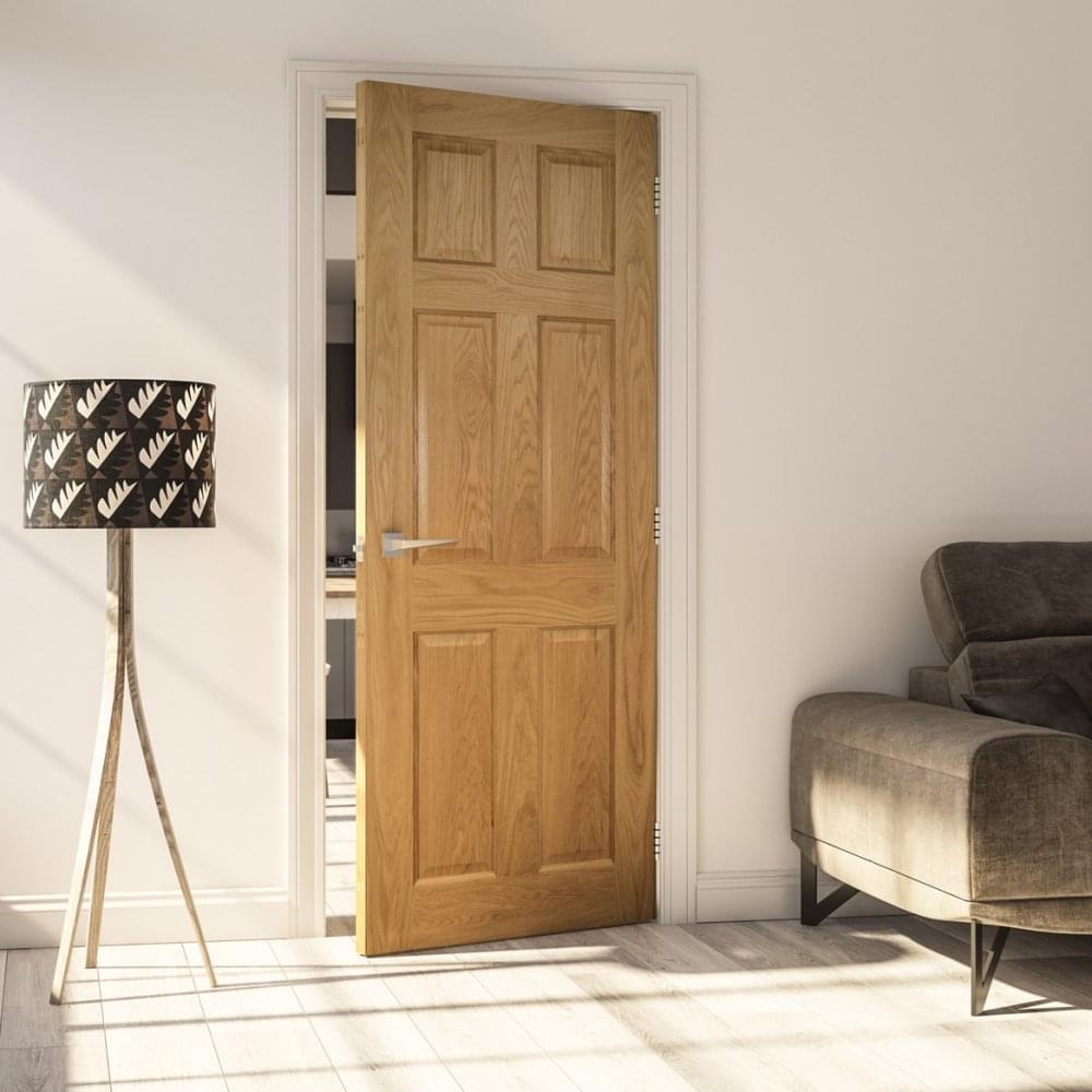 NM8XFSC Internal Oak Fully Finished Oxford 6P Door