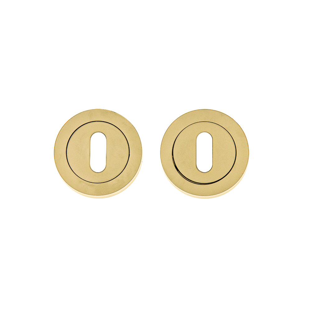Rounded escutcheons satin brass