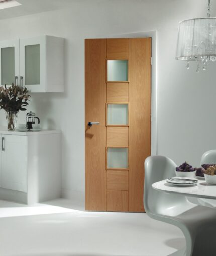 PFGOMES Internal Oak Fully Finished Messina with Clear Glass
