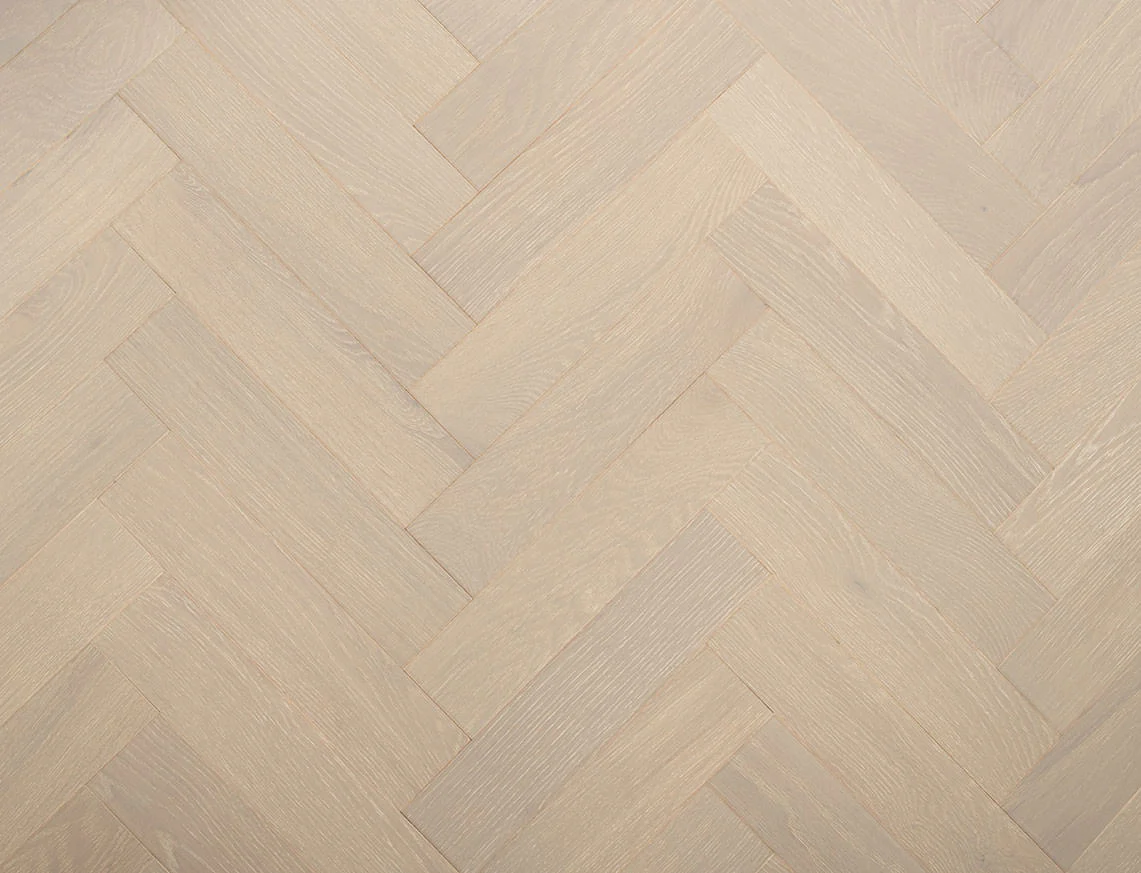 20mm Grey Brushed & Lacquered Engineered Wood Herringbone Flooring