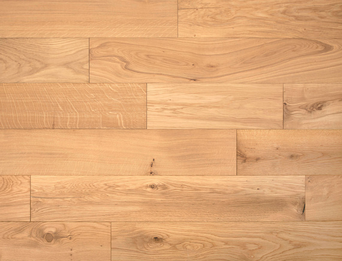 150mm x 14/3mm Natural Oak Lacquered Engineered Wood Flooring