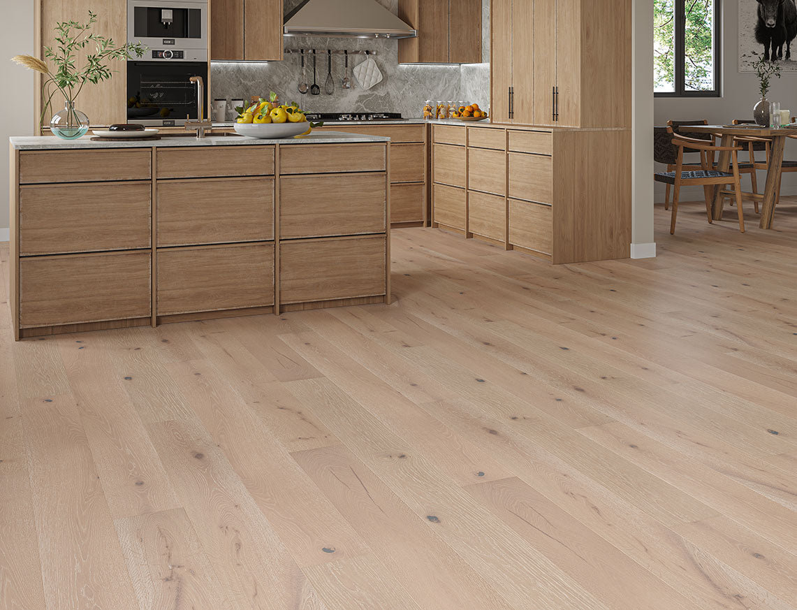190mm x 1900mm x 14/3mm White Washed Oak Brushed & Oiled Engineered Wood Flooring