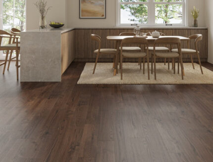 150mm x 18mm Coffee Oak Brushed & Lacquered Engineered Wood Flooring