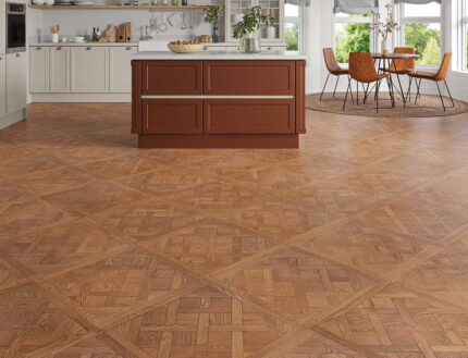 600mm x 600mm 14/3mm Golden Oak Oak Brushed & Oiled Versailles Engineered Wood Flooring